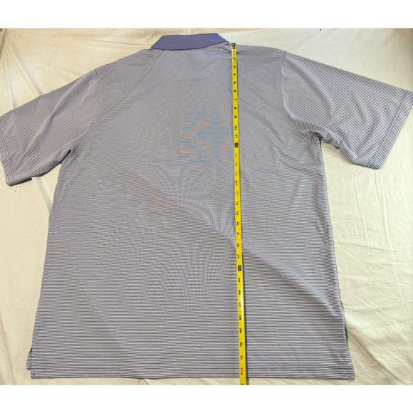 Donald Ross Golf Polo Shirt Men's XL Purple Lavender Striped Short Sleeve Poly - Picture 10 of 11